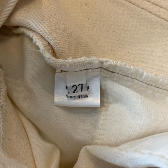 NOMIA NYC Sz 27 Paneled Wide Leg Jeans In Ecru new without tag Designer - Picture 6 of 12